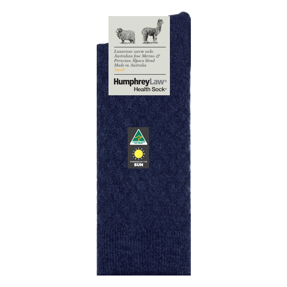 Humphrey Law Alpaca Merino Twisted Quilted Navy 04C