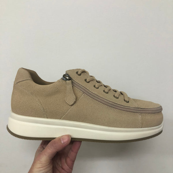 CBD Zippy Zippered Sneaker ~ Sand Suede