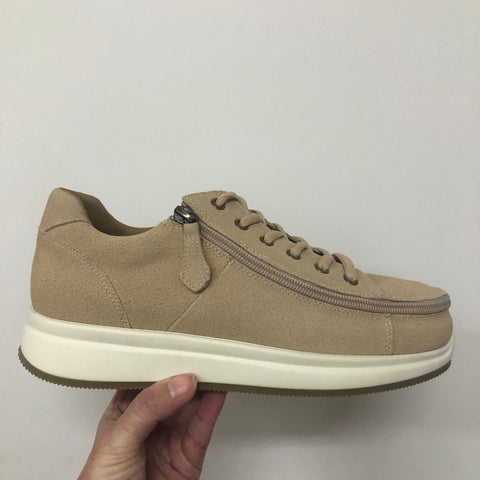 CBD Zippy Zippered Sneaker ~ Sand Suede
