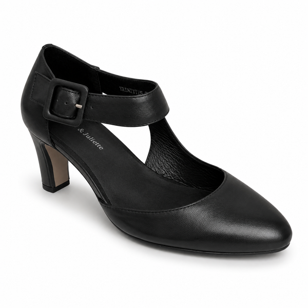 Django & Juliette Trinities Leather Heel 3 Colours ~ White ~ Black ~ Nude