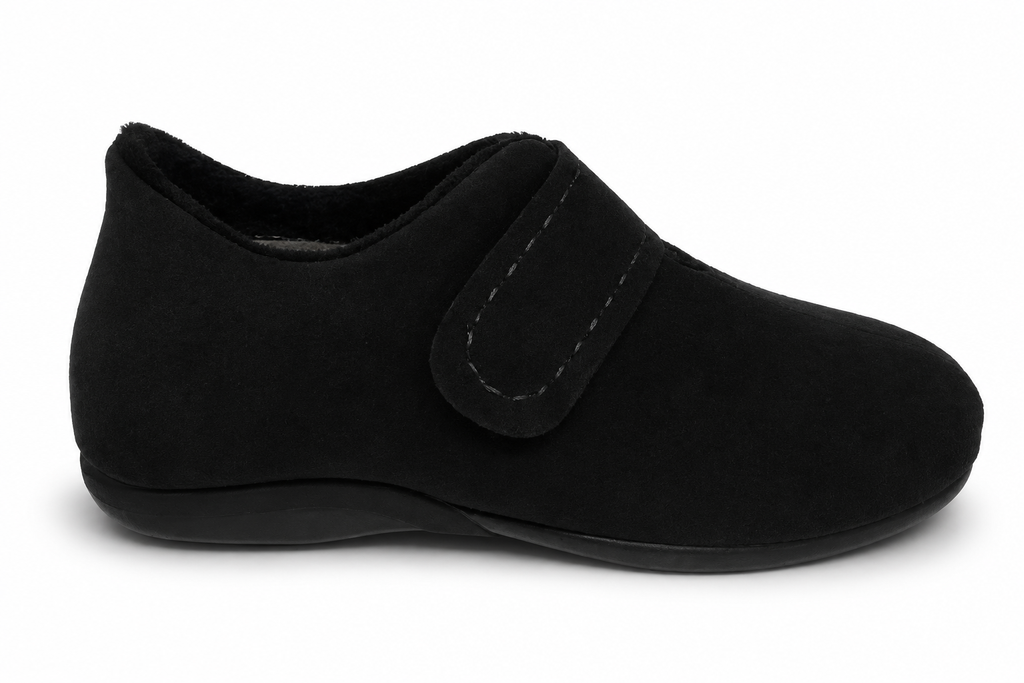 Ziera Snuggles Black Slipper