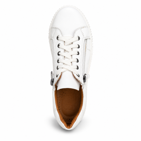 Sala Bonnie ~ 3 Colours ~ Black/White ~ White ~ Dark Stone ~ Leather Sneaker
