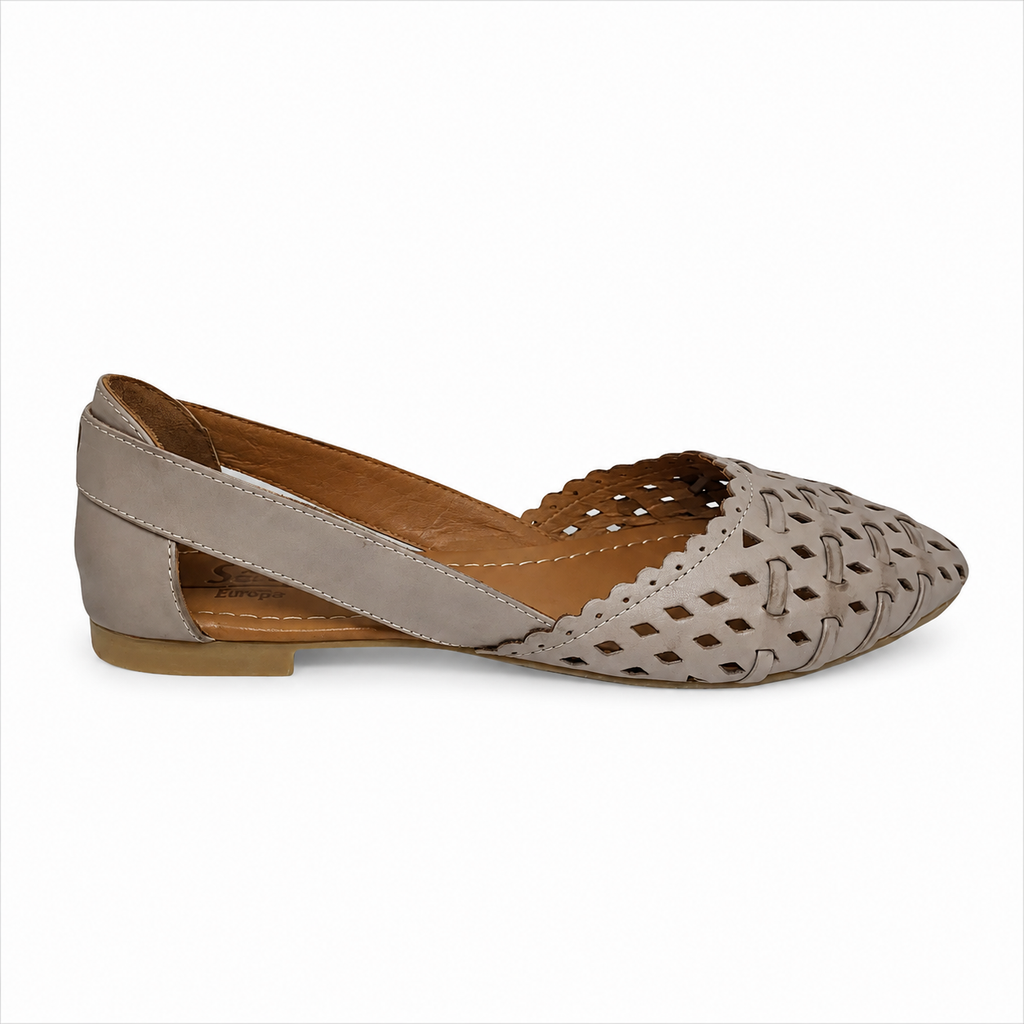 Sala Scarlet Taupe Leather Sandal