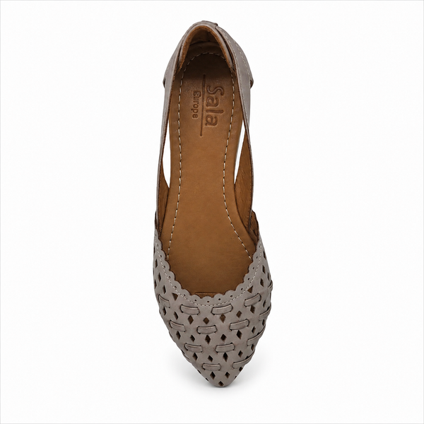 Sala Scarlet Taupe Leather Sandal