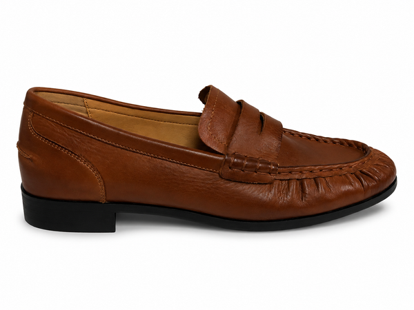 EOS Gana Penny Loafer Moccasin ~ 2 Colours ~ Black ~ Brandy ~ Leather