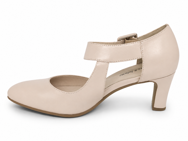 Django & Juliette Trinities Leather Heel 3 Colours ~ White ~ Black ~ Nude