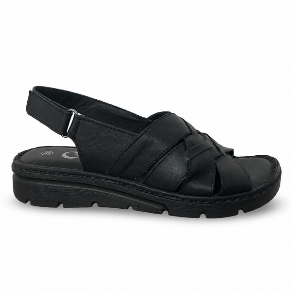 Cabello CP825-55 Black Leather Sandal