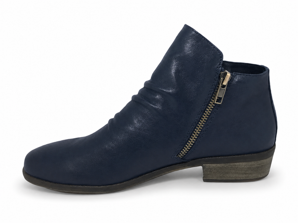 Django & Juliette Split Twin Zip Leather Boot ~ Mocca ~ Navy ~ Tan ~ Black ~ New Cognac