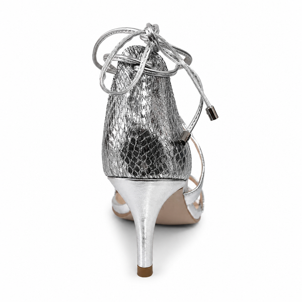 Mollini Carry Silver Snake Heel