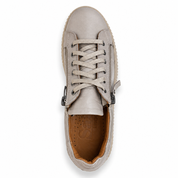Sala Bonnie ~ 3 Colours ~ Black/White ~ White ~ Dark Stone ~ Leather Sneaker