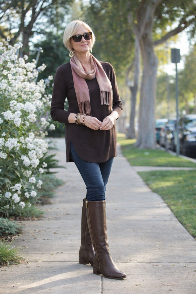 Django & Juliette Tierney Chocolate Brown Long Knee High Boots