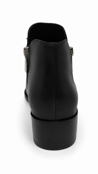Django & Juliette Choppie Black Leather Black Heel Boot