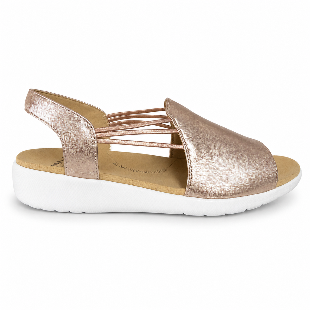 Ziera Udhays Rose Gold Leather Wide