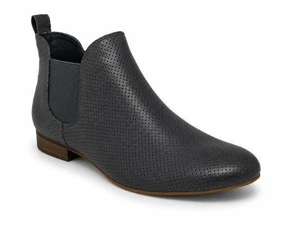 Django & Juliette Global Leather Ankle Boot ~ 4 Colours ~ Black ~ Grey ~ Cognac ~ Red