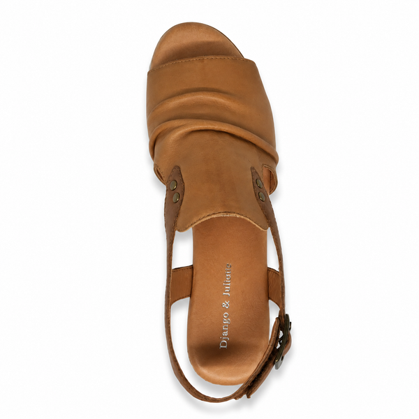 Django & Juliette Madis 2 Colours Leather Sandal ~ Tan ~ Black