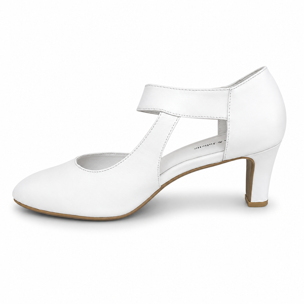 Django & Juliette Trinities Leather Heel 3 Colours ~ White ~ Black ~ Nude