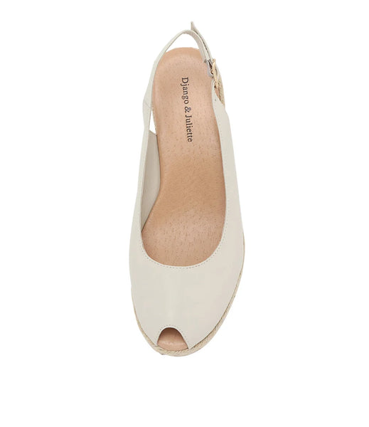 Django & Juliette Saniarly ~ Almond ~ Black ~ Tan ~ Leather Wedge