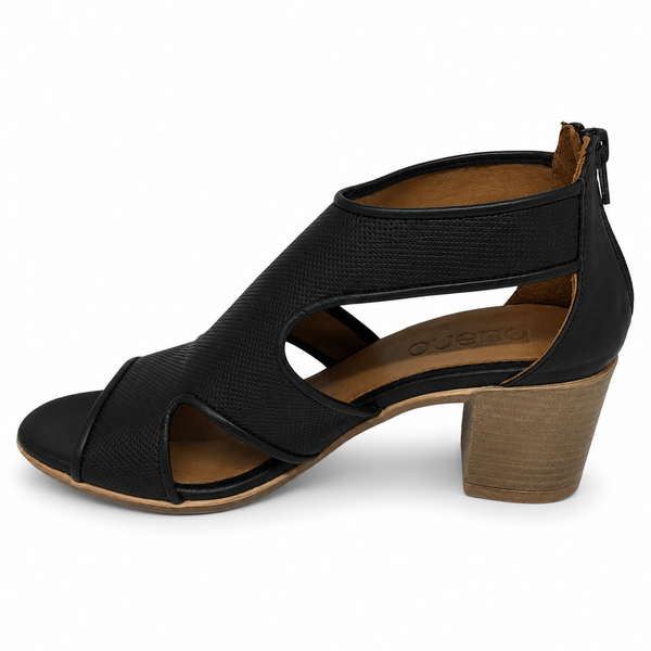 Bueno Cedric  Leather Heel 4 Colours ~ Navy ~ Black ~ Beige ~ Tan