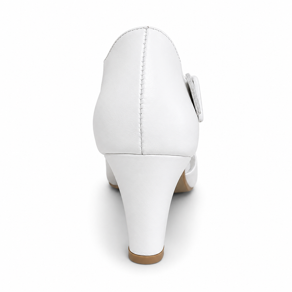Django & Juliette Trinities Leather Heel 3 Colours ~ White ~ Black ~ Nude