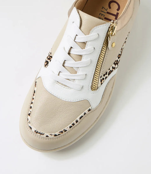Ziera Nulie ~ Almond/Leopard Multi Leather