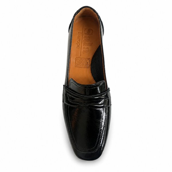 Sala Samantha Black Patent Penny Loafer