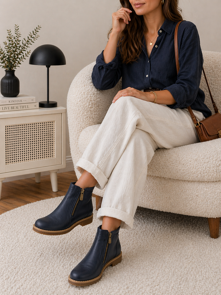 Rilasarre Tallow 4 Colours ~ Navy ~ Black ~ Cognac ~ Elmwood ~ Leather Boot