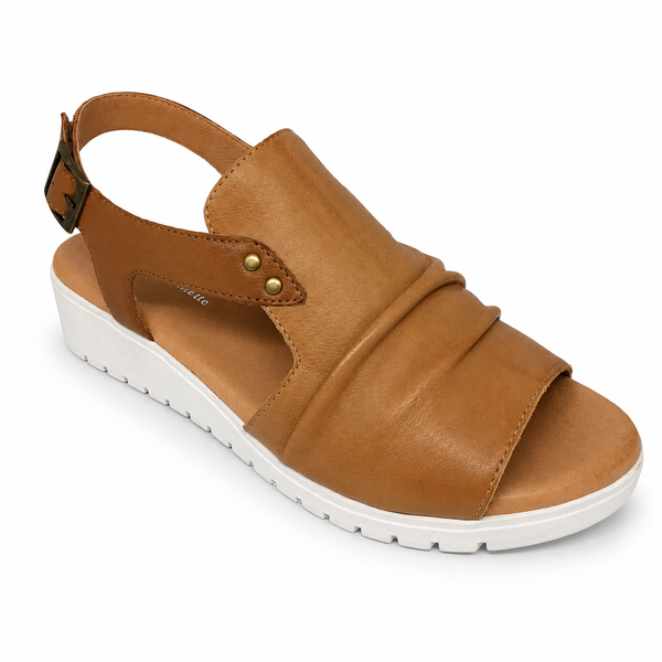 Django & Juliette Madis 2 Colours Leather Sandal ~ Tan ~ Black