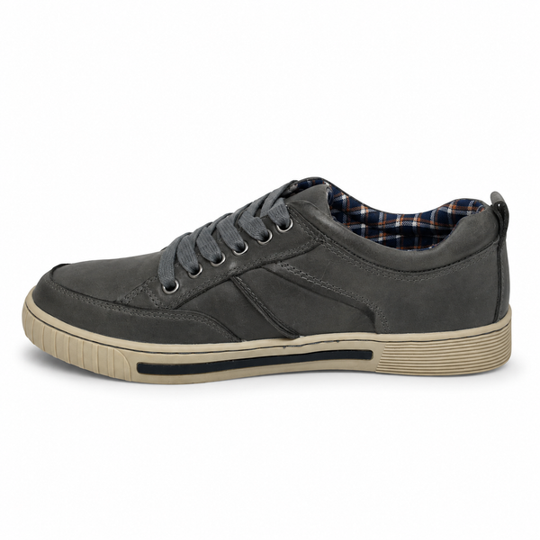 Wild Rhino Pablo Grey Leather Mens Shoe