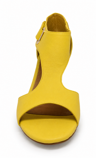 Top End Unico ~ Black ~ Yellow ~ White ~ Leather Wedge