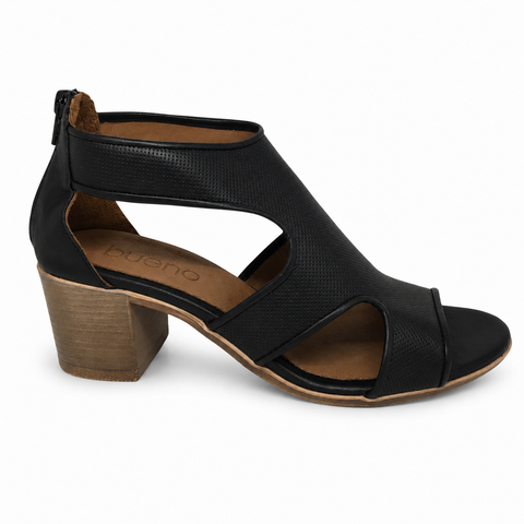 Bueno Cedric  Leather Heel 4 Colours ~ Navy ~ Black ~ Beige ~ Tan