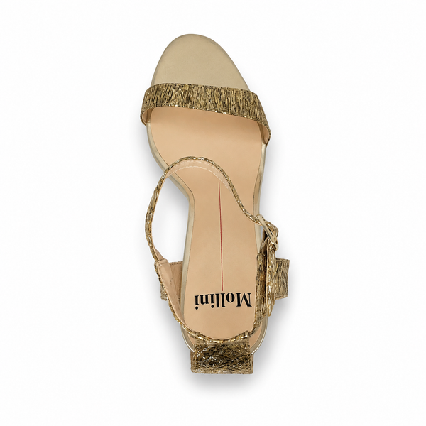 Mollini Camaya Gold Snake Stiletto Heel