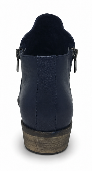 Django & Juliette Split Twin Zip Leather Boot ~ Mocca ~ Navy ~ Tan ~ Black ~ New Cognac