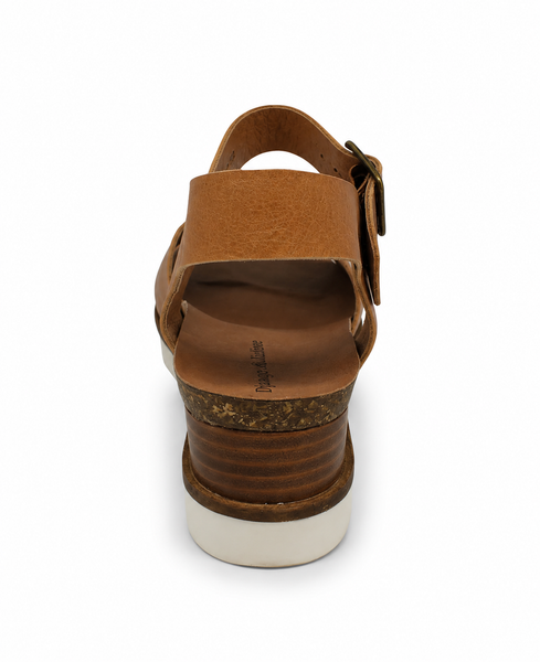 Django & Juliette Babu Leather Heeled Wedge ~ Black ~ Tan ~ Blush