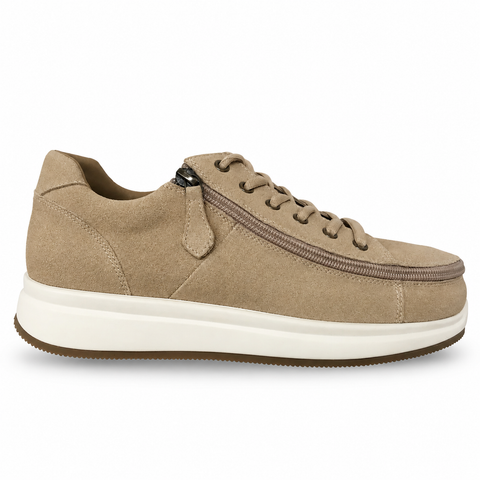 CBD Zippy Zippered Sneaker ~ Sand Suede