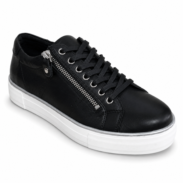 Django & Juliette Froggy ~ Navy ~ White ~ Vanilla ~ Black/White Sole ~ All Black ~ Leather