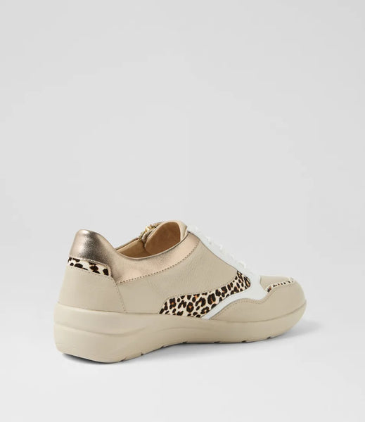 Ziera Nulie ~ Almond/Leopard Multi Leather