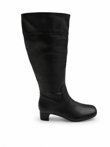 Florsheim Cuir Long Black Leather Boot
