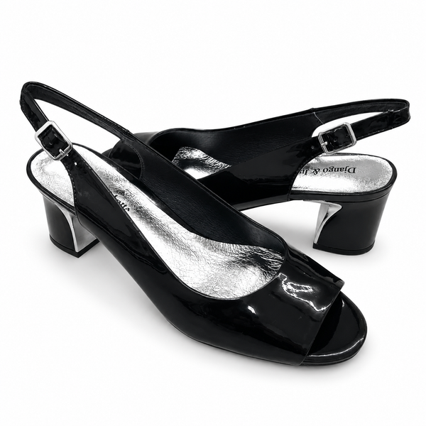 Django & Juliette ~ Jianas ~ 2 Colours ~ Patent Navy ~ Patent Ivory ~ Leather