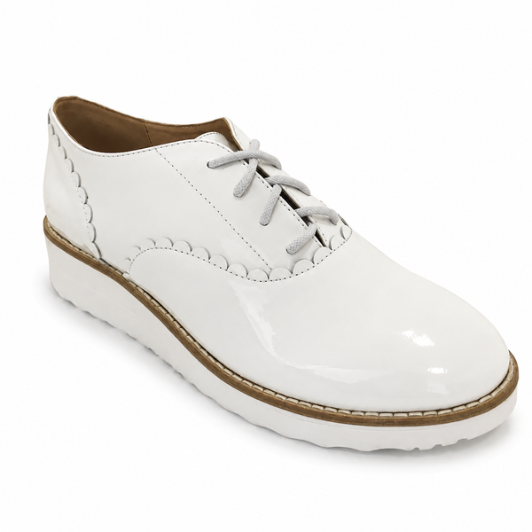 Top End Orina ~ 4 Colours ~ Patent Black ~ White Patent ~ Cafe ~ Black White Sole ~ Leather