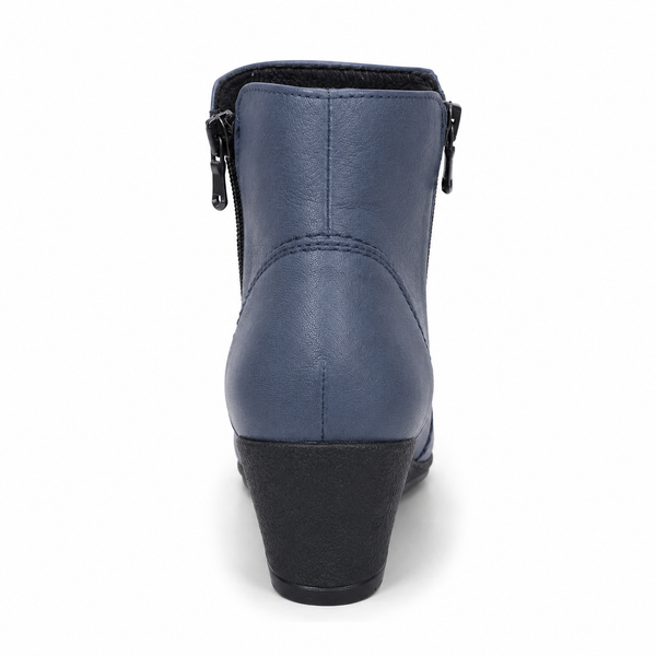 Kiarflex Klark Wedge 3 Colours ~ Black ~ Tan ~ Navy ~ Leather Boot