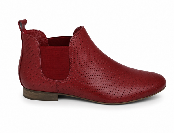 Django & Juliette Global Leather Ankle Boot ~ 4 Colours ~ Black ~ Grey ~ Cognac ~ Red