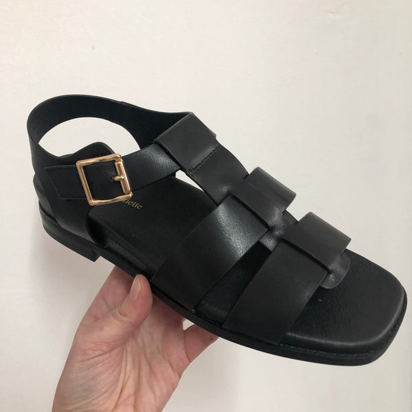 Django & Juliette Etain ~ Black ~ Camel ~ Leather