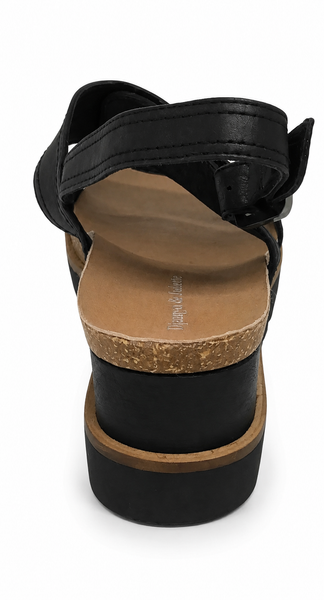 Django & Juliette Burt Leather Wedge Heel 5 Colours ~ Coral ~ Blue ~ Cafe ~ Black ~ Tan