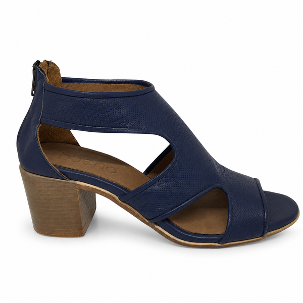 Bueno Cedric  Leather Heel 4 Colours ~ Navy ~ Black ~ Beige ~ Tan