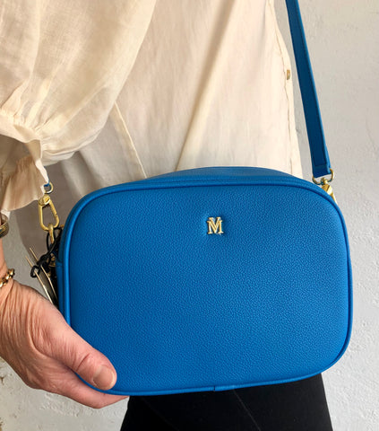 Vera May Donna Blue Vegan Cross Body Camera Bag