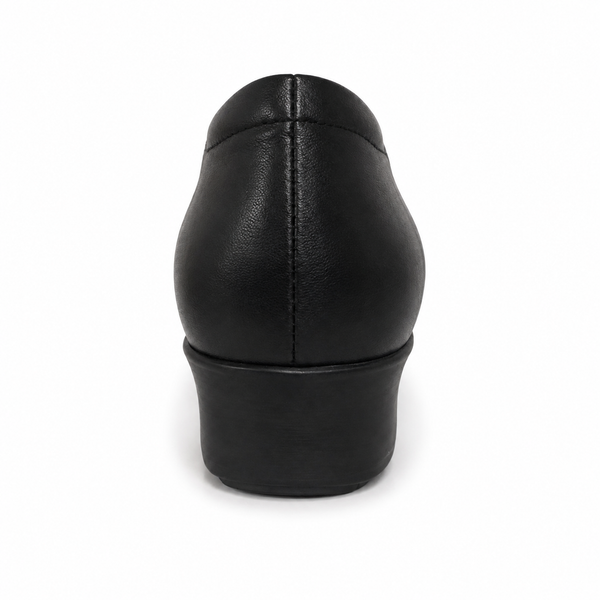 CBD Eadie Black Leather slip on ballet or Court Shoe