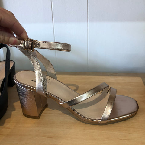 Katie n Me ~ Clara ~ Rose Gold Metallic Leather