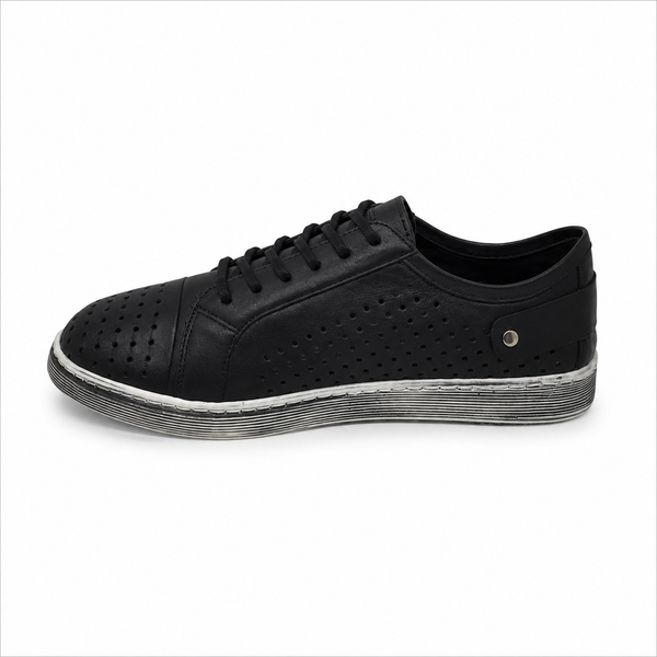 Cabello EG17 Leather Sneaker - BEST SELLER ~ Black ~ Tan ~ Taupe ~ Peach ~ Grey ~ White ~ Navy