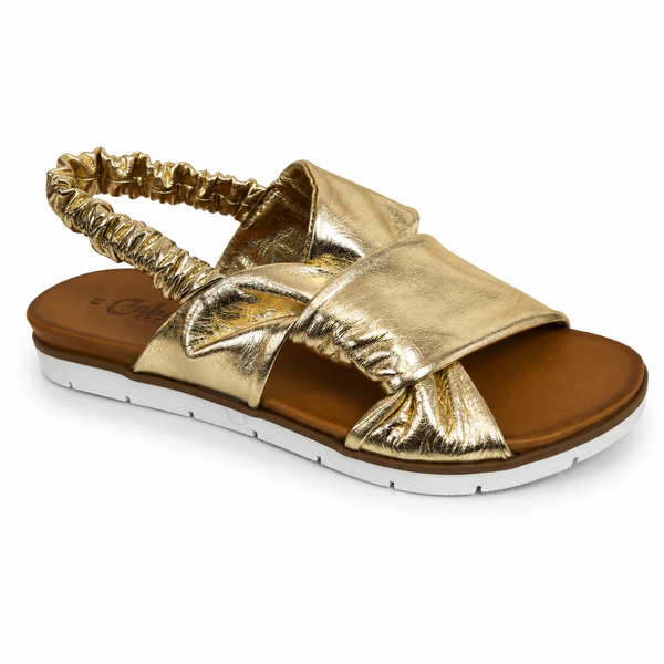Cabello Yara 3 Colours ~ Black ~ Tan ~ Metallic Gold ~ Leather Sandal