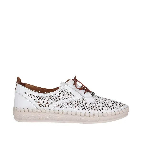 Cabello Wander ~ Taupe ~ White ~ Leather
